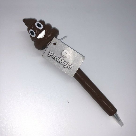 2 PenMoji Brown and Rainbow Poop Emoji Smiling - Picture 6 of 6